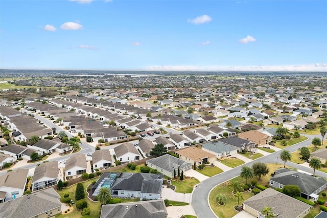 aerial view with a residential view