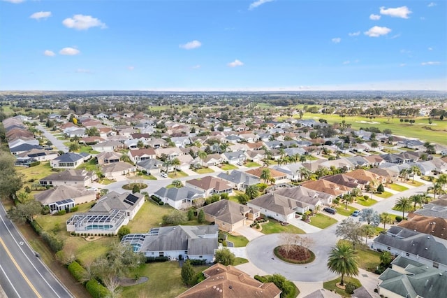 bird's eye view with a residential view