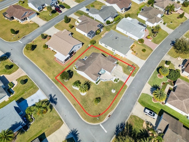 birds eye view of property featuring a residential view