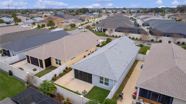 aerial view with a residential view