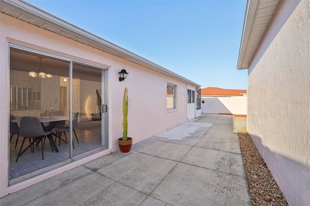 view of patio / terrace with fence
