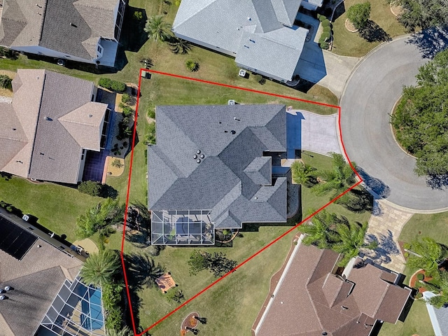 birds eye view of property featuring a residential view