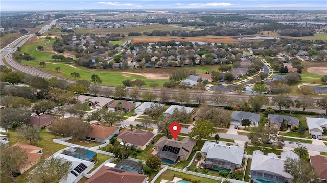 bird's eye view with a residential view