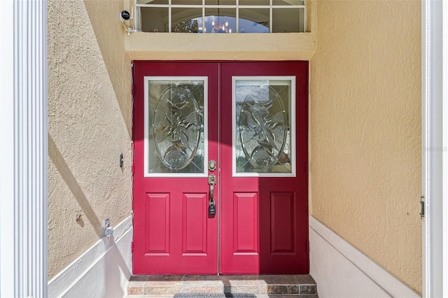 5135 Aurora Dr, Leesburg, FL 34748 - property entrance with stucco siding
