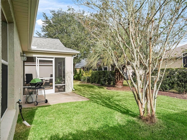 view of yard featuring a patio area