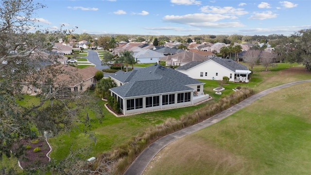 aerial view with a residential view