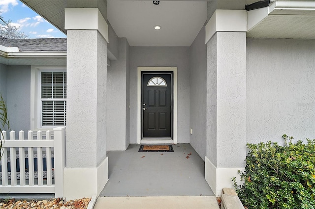 view of doorway to property