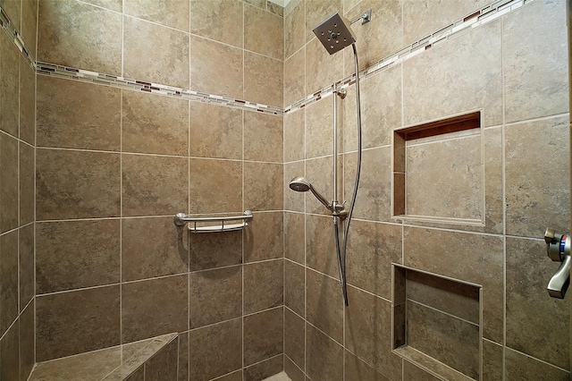 details with tiled shower