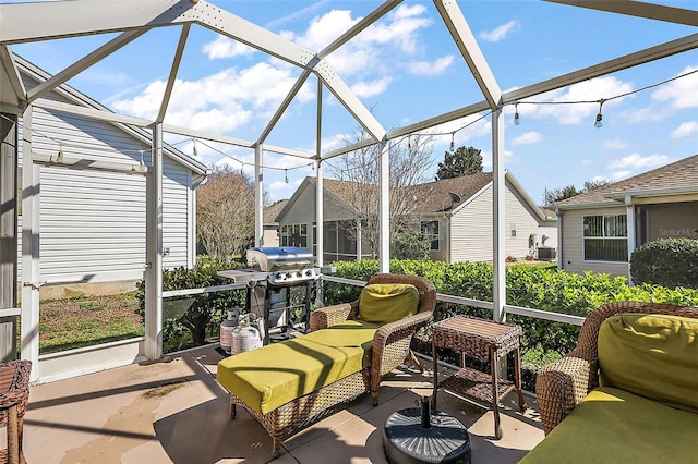 view of sunroom