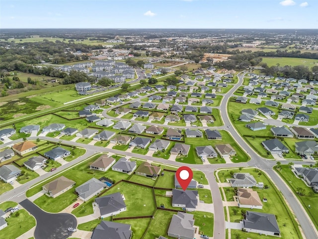 aerial view featuring a residential view