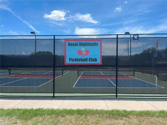 view of sport court