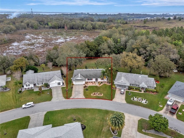 birds eye view of property featuring a residential view