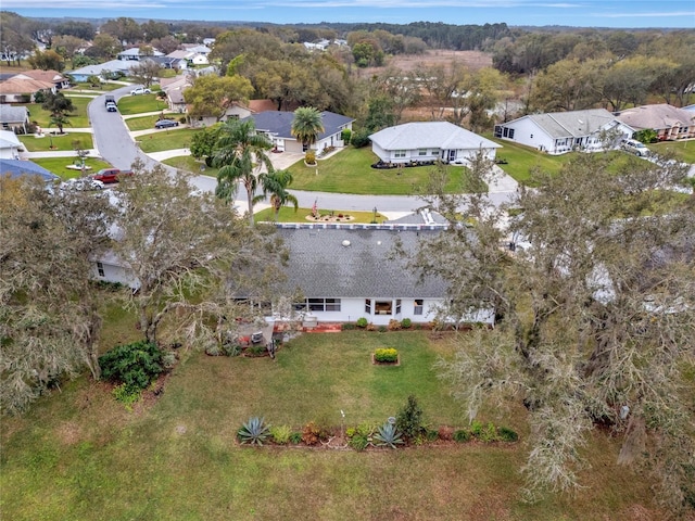 aerial view with a residential view