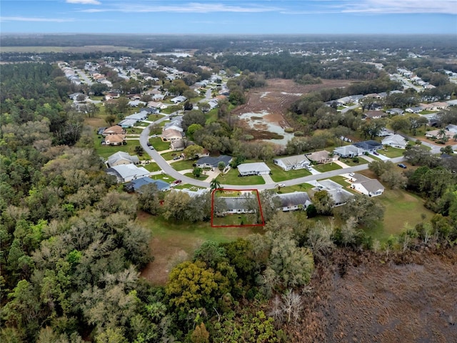 aerial view with a residential view