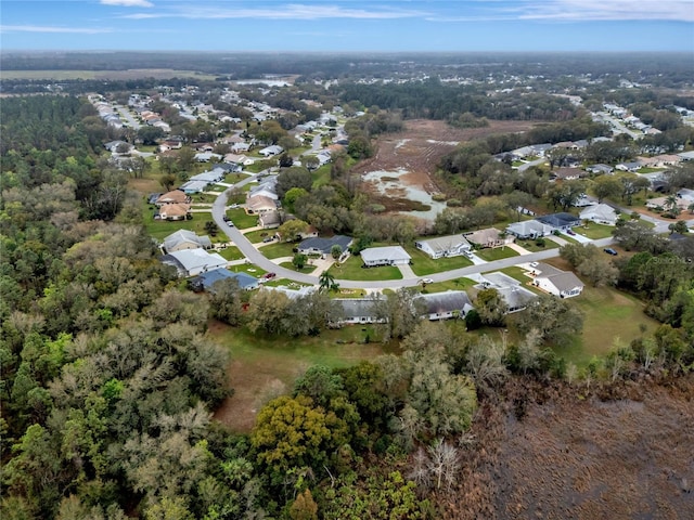 aerial view with a residential view