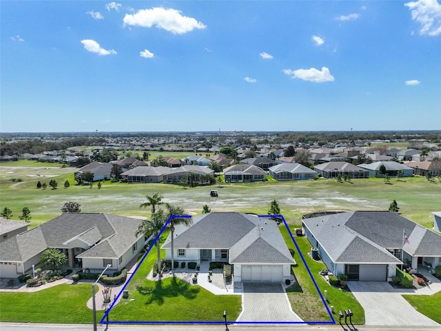 aerial view with a residential view