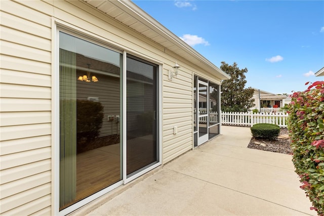 view of patio with fence