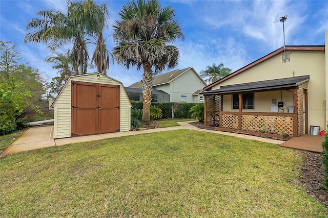 12338 S Putney Ct, Leesburg, FL 34788 - view of yard featuring a shed and an outbuilding
