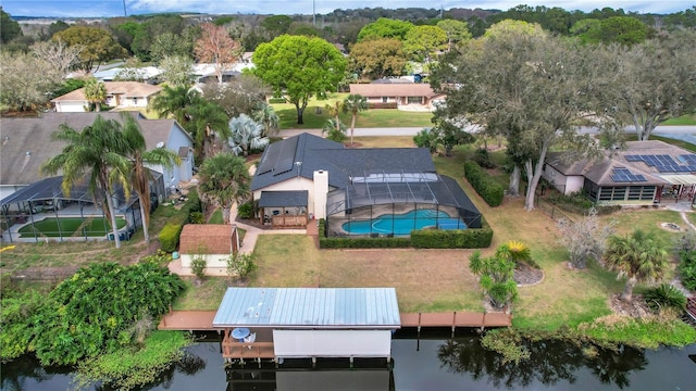 12338 S Putney Ct, Leesburg, FL 34788 - birds eye view of property with a residential view and a water view