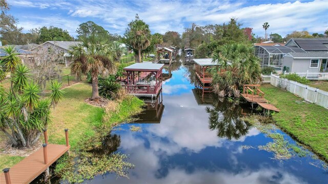 12338 S Putney Ct, Leesburg, FL 34788 - exterior space with a water view