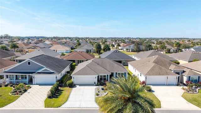 drone / aerial view with a residential view