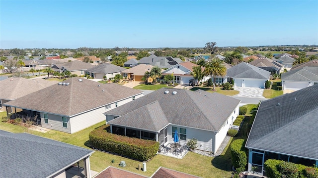 aerial view featuring a residential view