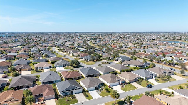 bird's eye view with a residential view