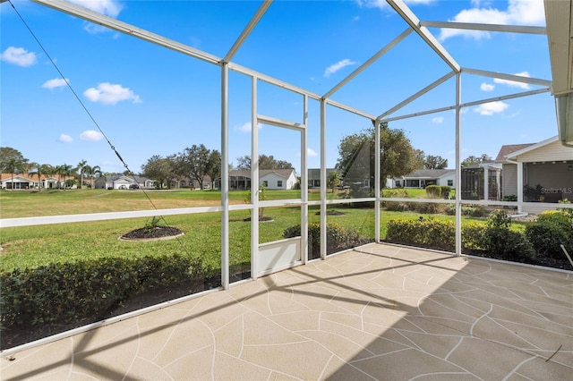 25274 Lost Oak Cir, Leesburg, FL 34748 - unfurnished sunroom featuring a residential view