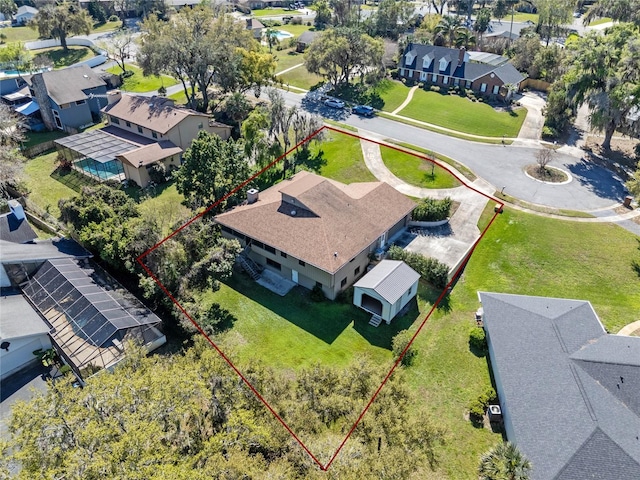 bird's eye view featuring a residential view