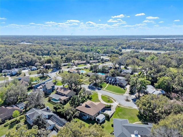 aerial view with a residential view