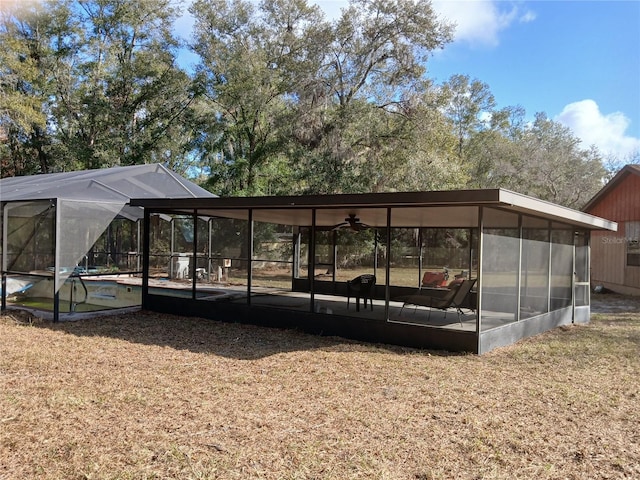 exterior space with a pool