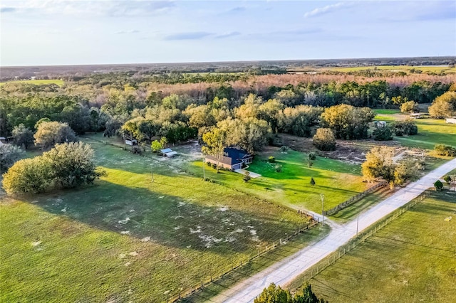 bird's eye view featuring a rural view