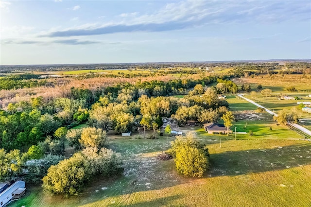 bird's eye view featuring a rural view