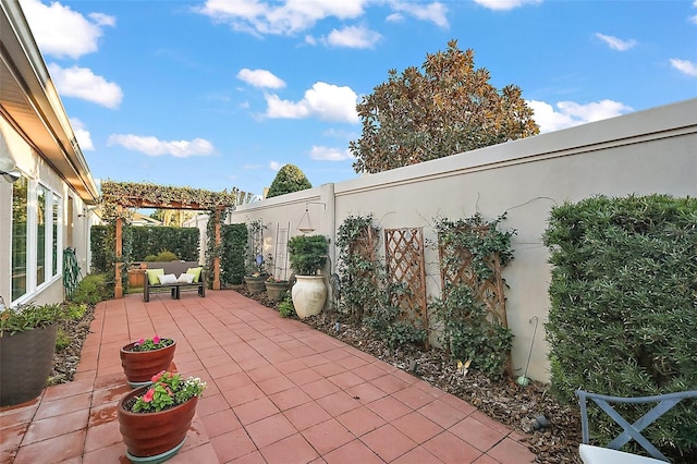 view of patio / terrace with a fenced backyard