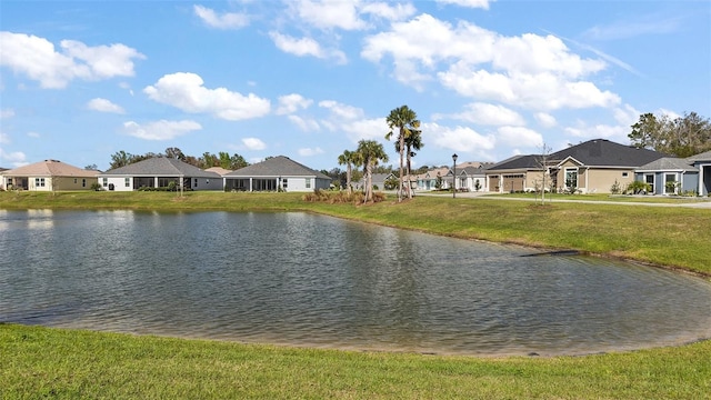 property view of water with a residential view