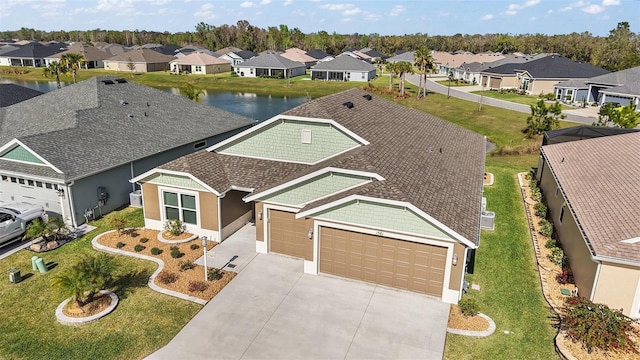 aerial view with a residential view