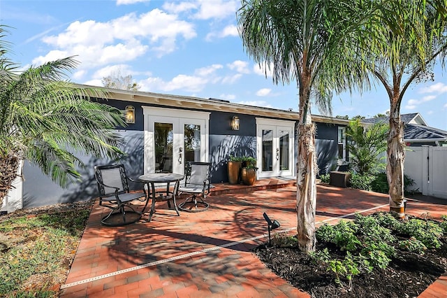 view of patio with french doors