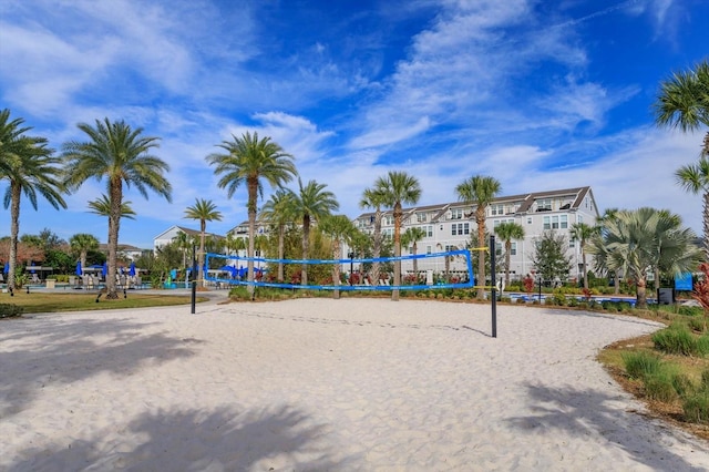 view of property's community with volleyball court