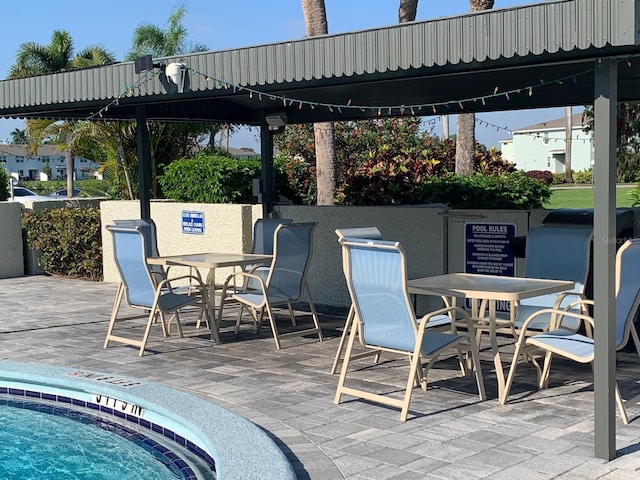 view of patio with outdoor dining space