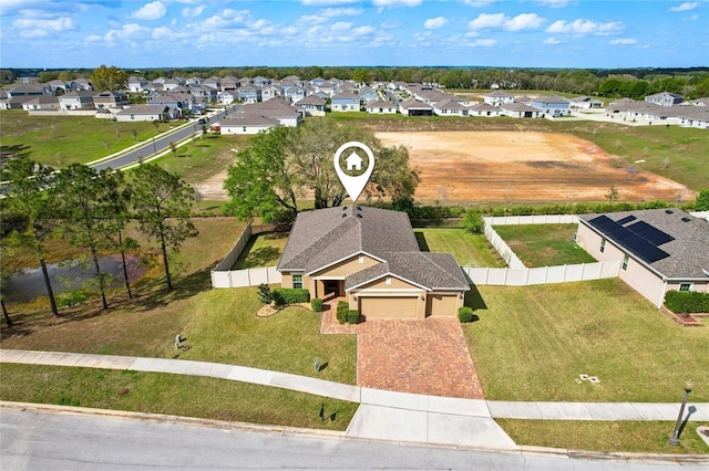 birds eye view of property featuring a residential view