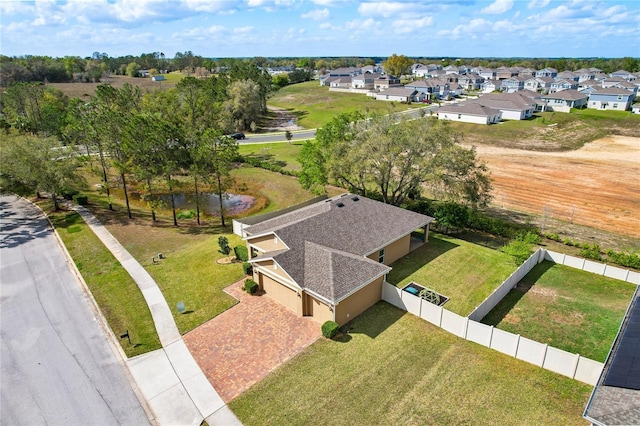 aerial view featuring a residential view