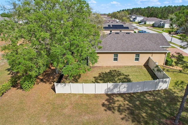 bird's eye view with a residential view