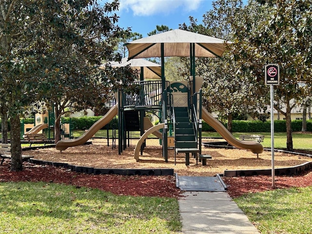 view of community jungle gym