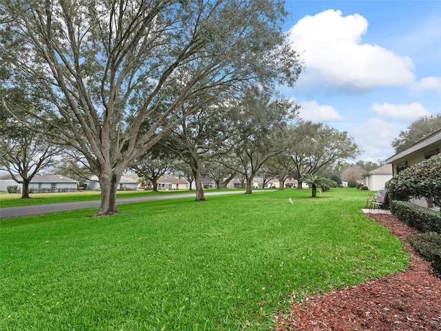 view of yard with a residential view