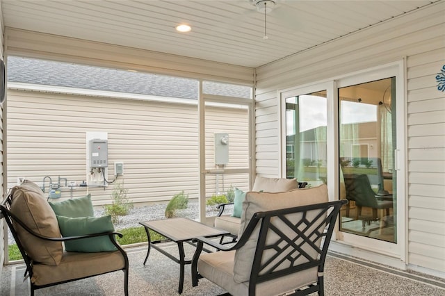 sunroom with a wealth of natural light