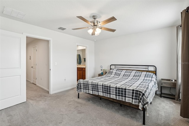 255 Blueberry Ln, Davenport, FL 33837 - bedroom with carpet, visible vents, a ceiling fan, and baseboards
