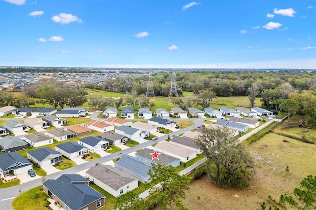 bird's eye view featuring a residential view