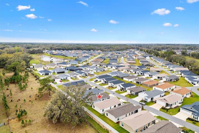 bird's eye view featuring a residential view