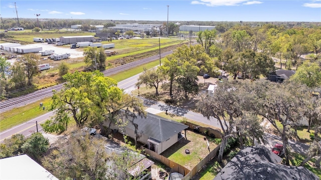 aerial view with a rural view