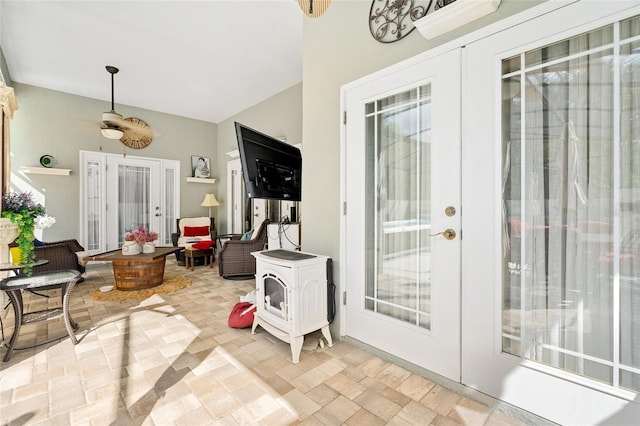 interior space featuring french doors